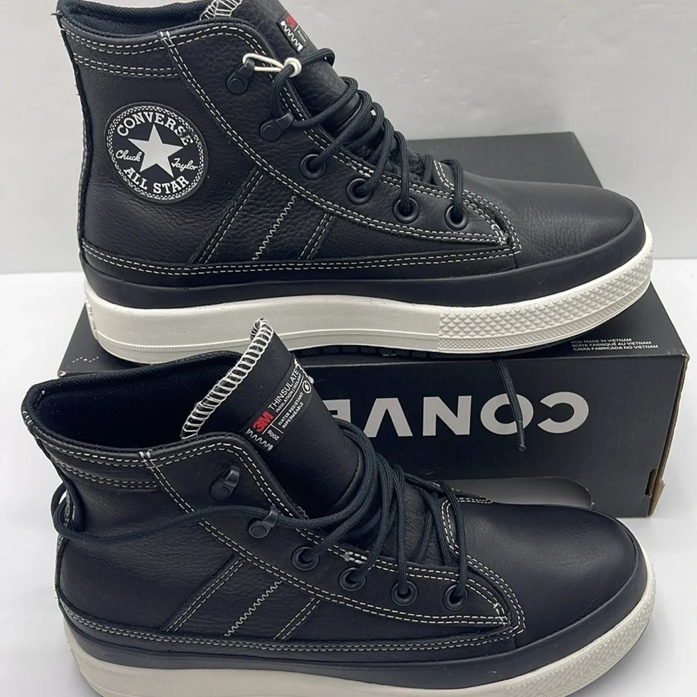 Converse WMNS Leather High-Tops A08555C CTAS EQUIP WP HI
BLACK/BLACK/VINTAGE WHT - Picture 2 of 16